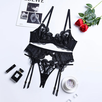 Summer Ultra Thin Lace Transparent Bra Set Lingeries