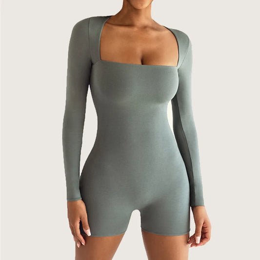 Long Sleeve Yoga Fitness Backless Sportwear Bodysuits